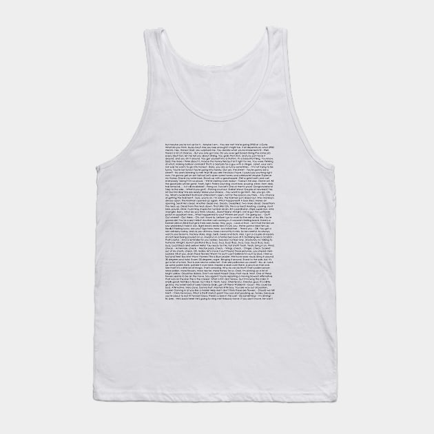 Bee Movie Script Tank Top by kazarayenata